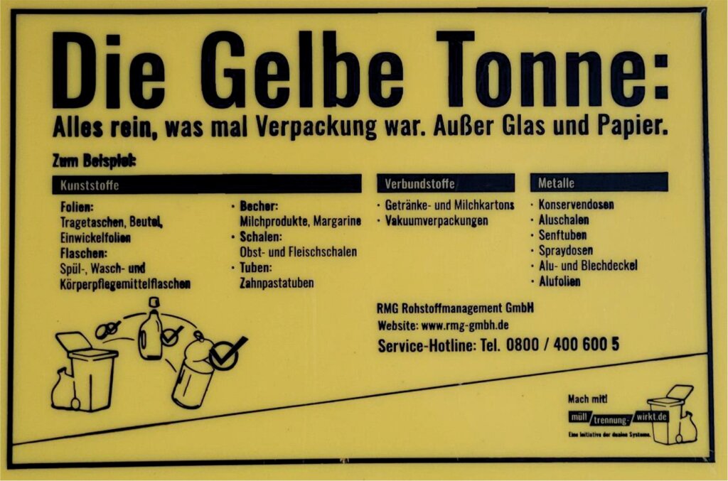 Gelbe Tonne - Verwaltungsgemeinschaft Kranichfeld